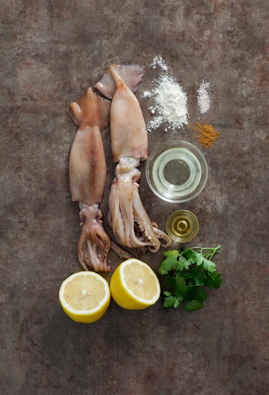 Sautéed squid with lemon